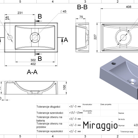 Lavabo FARO MIRASOFT #1