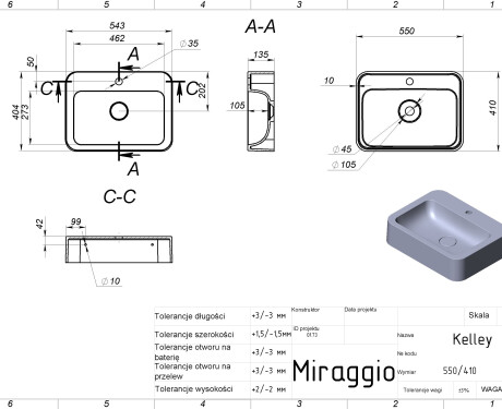 Lavabo KELLEY MIRASOFT