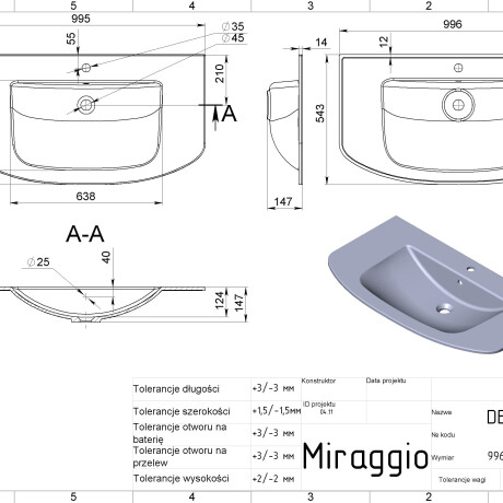Lavabo DEA 1000 #5