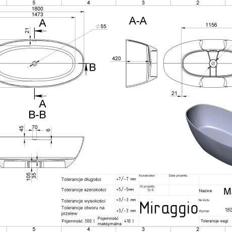 Vasca da bagno MATEO MIRASOFT #1