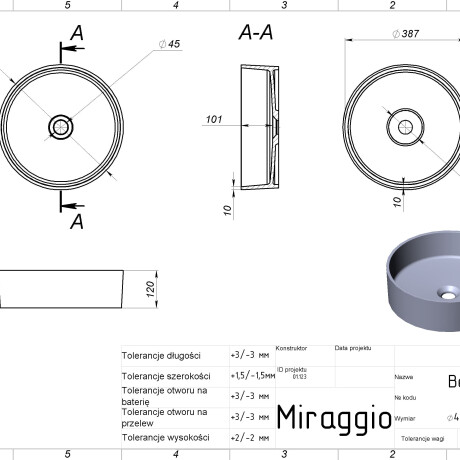 Lavabo BERGAMO #5