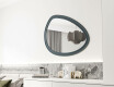 Specchio asimmetrico con cornice decorativa in MDF L304