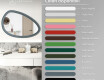 Specchio asimmetrico con cornice decorativa in MDF L304 #3