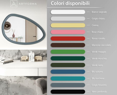 Specchio asimmetrico con cornice decorativa in MDF L304 #3