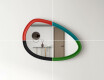 Specchio asimmetrico con cornice decorativa in MDF L304 #4