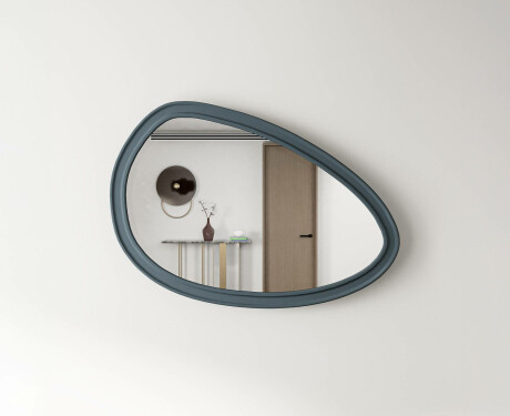 Specchio asimmetrico con cornice decorativa in MDF L304 #7