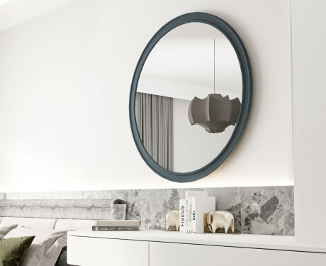 Specchio rotondo con finitura MDF L300