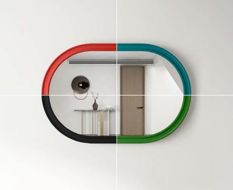 Specchio da bagno con cornice in MDF L301 #8