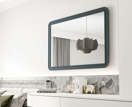 Specchio arrotondato con cornice in MDF L299