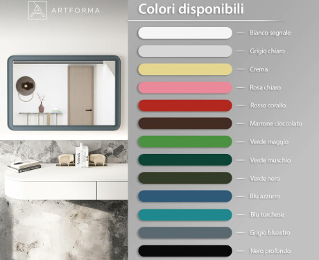 Specchio arrotondato con cornice in MDF L299 #3