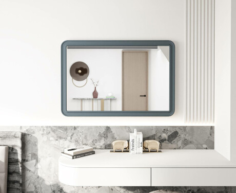 Specchio arrotondato con cornice in MDF L299 #4