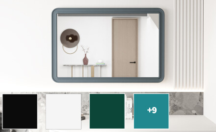 Specchio arrotondato con cornice in MDF L299