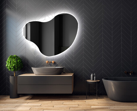 Specchio da bagno LED di forma irregolare N221 #2
