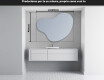 Specchio da bagno LED di forma irregolare N221 #3