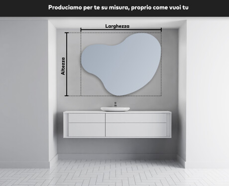 Specchio da bagno LED di forma irregolare N221 #3