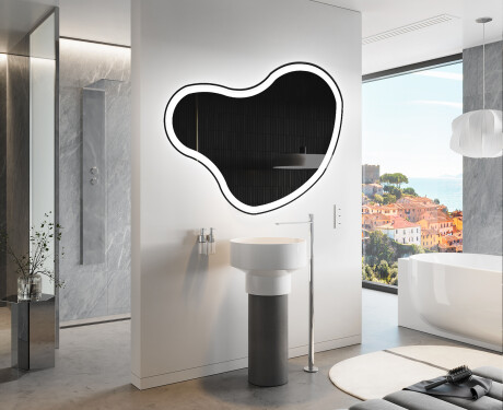 Specchio da bagno LED di forma irregolare N222 #9