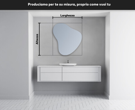 Specchio da bagno LED di forma irregolare V221 #4