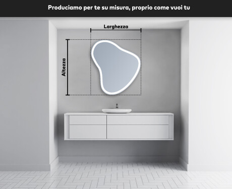Specchio da bagno LED di forma irregolare V222 #4