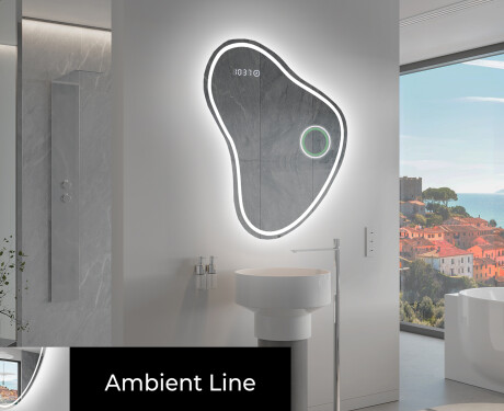 Specchio da bagno LED di forma irregolare V223 #3