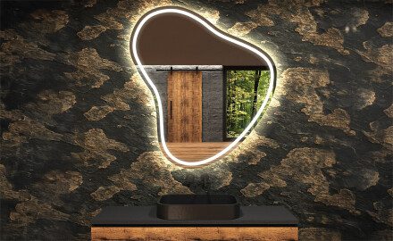 Specchio da bagno LED di forma irregolare V223