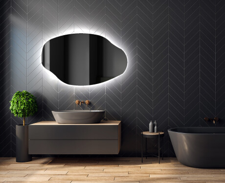 Specchio da bagno LED di forma irregolare O221 #2