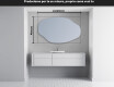 Specchio da bagno LED di forma irregolare O221 #3