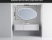 Specchio da bagno LED di forma irregolare O222 #5