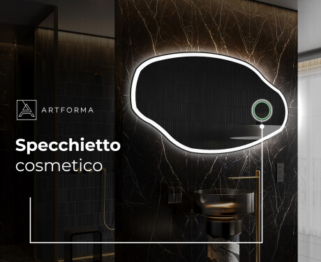 Specchio da bagno LED di forma irregolare O222 #4