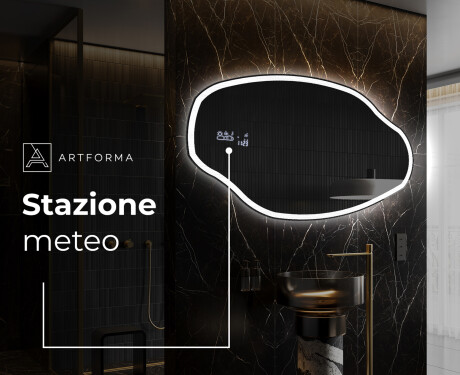 Specchio da bagno LED di forma irregolare O222 #6