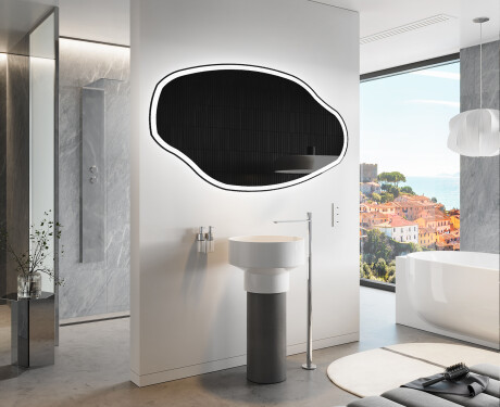 Specchio da bagno LED di forma irregolare O222 #9