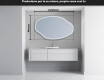 Specchio da bagno LED di forma irregolare O223 #5