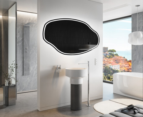 Specchio da bagno LED di forma irregolare O223 #9