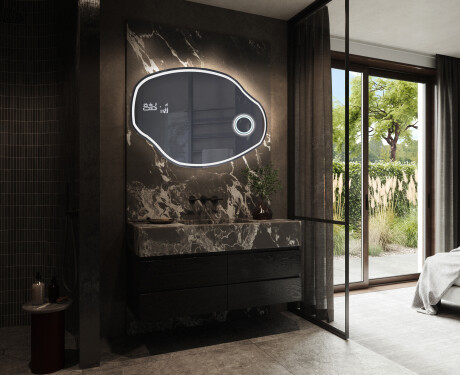 Specchio da bagno LED di forma irregolare O223 #10