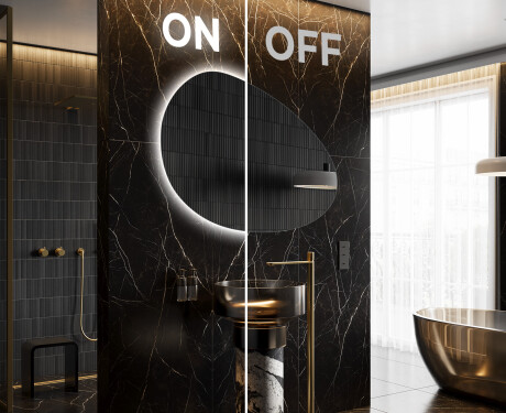 Specchio da bagno LED di forma irregolare H221 #3