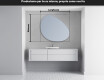 Specchio da bagno LED di forma irregolare H221 #4
