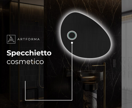 Specchio da bagno LED di forma irregolare H221 #5