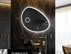 Specchio da bagno LED di forma irregolare H222