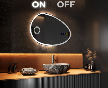 Specchio da bagno LED di forma irregolare H222 #3