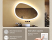 Specchio irregolare con illuminazione, 114×84 cm, bicolore, interruttore touch, tappetino riscaldante #4
