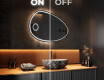Specchio da bagno LED di forma irregolare H223 #3