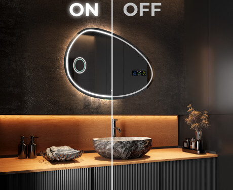 Specchio da bagno LED di forma irregolare H223 #3