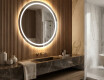 Specchio bagno rotondo con luci LED L33