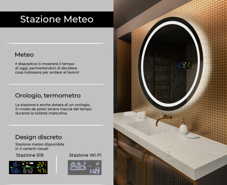 Specchio bagno rotondo con luci LED L33 #2