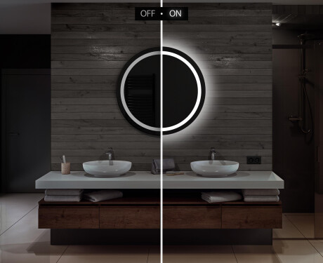Specchio bagno rotondo con luci LED L33 #5