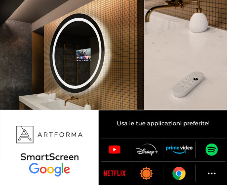 Specchio bagno rotondo con luci LED L33 #7