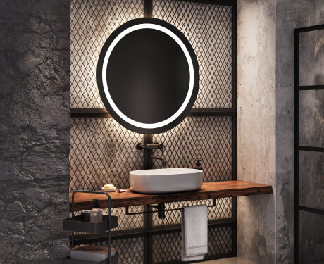 Specchio bagno rotondo con luci LED L33 #9