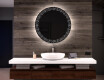 Specchio bagno rotondo con luci LED L35