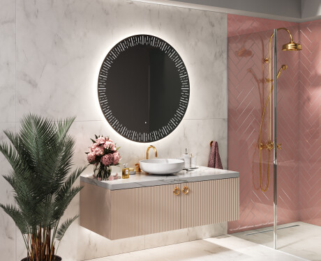 Specchio bagno rotondo con luci LED L35 #10