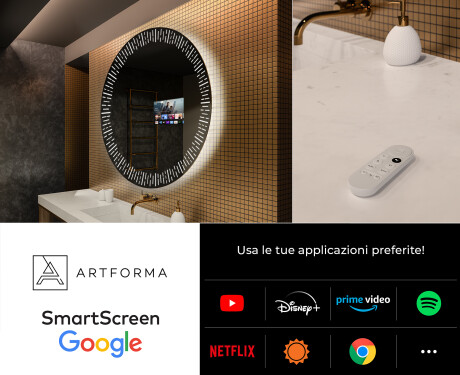 Specchio bagno rotondo con luci LED L35 #7
