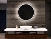 Rotondo specchio parete retroilluminato per bagno L76
